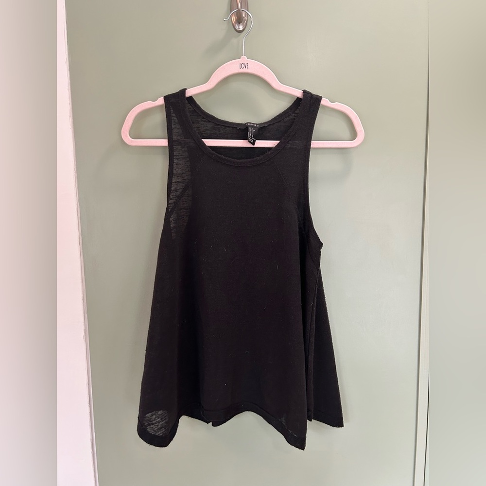 Sheet Forever21 black, flowy tank